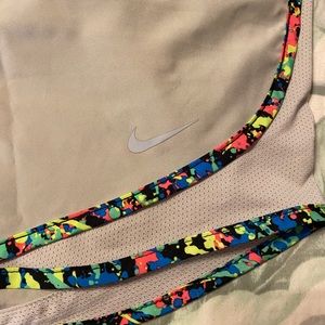 Nike Gray/ Neon Splattered Lining Running Shorts